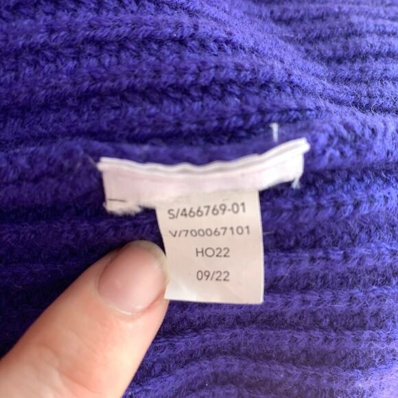 Athleta Women's M Purple Wrap Oversized Knit Sweater - Picture 9 of 9